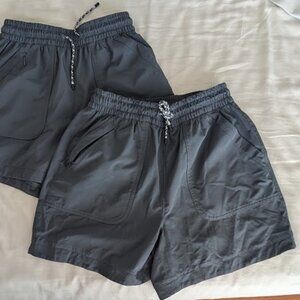 2 pairs of Athleta Girls gray athletic shorts girls size M and L (2 shorts)